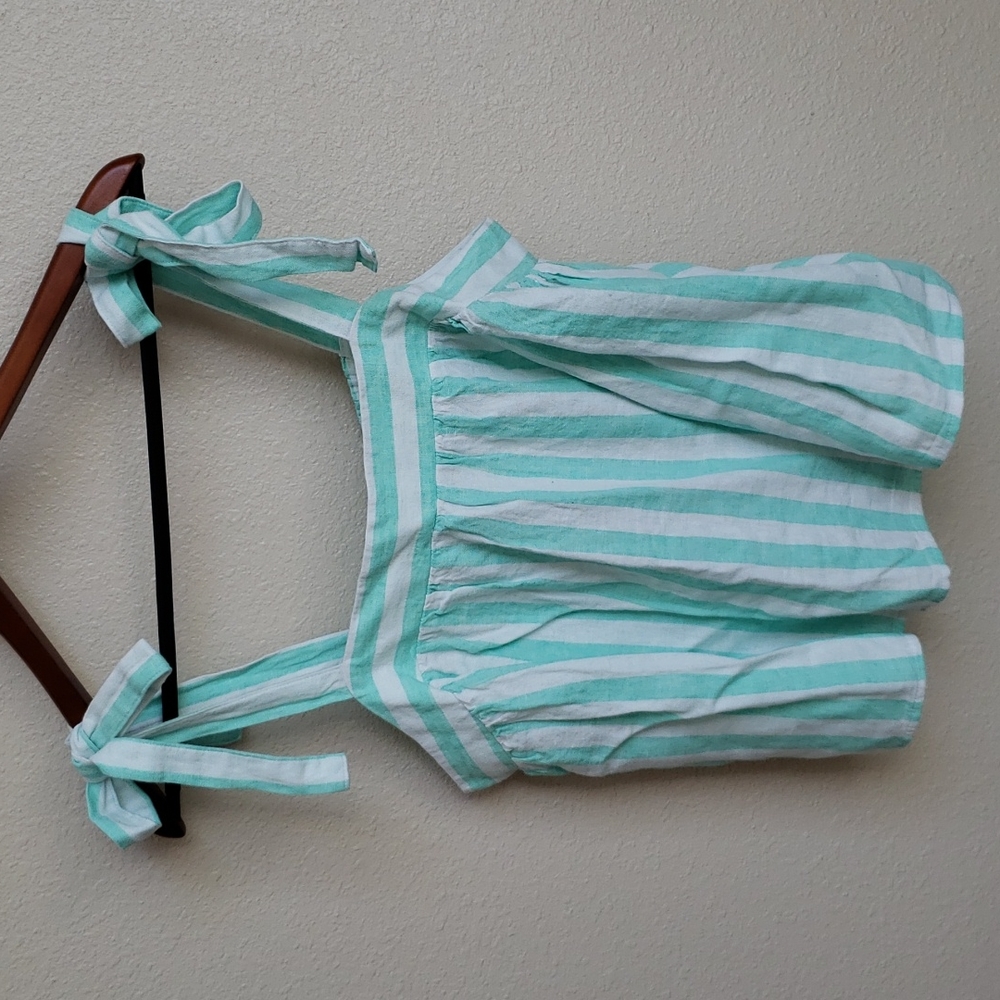 NWT Stoney Clover Lane women's green vertical striped tank top